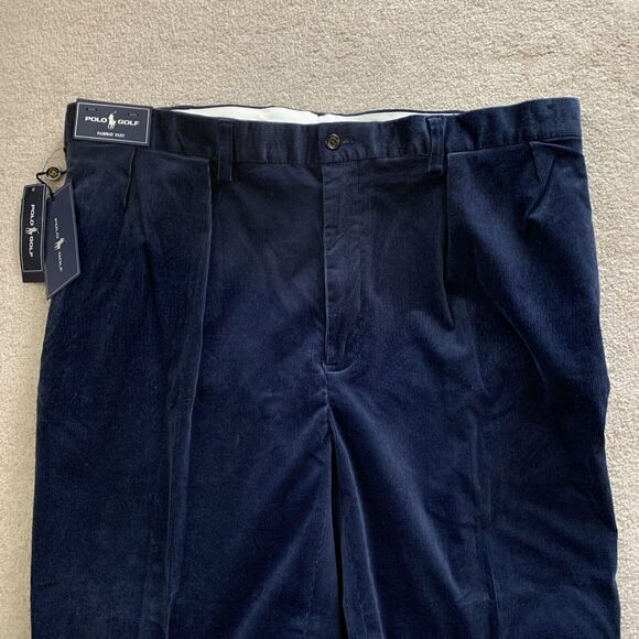NWT‎ Polo Golf Ralph Lauren Blue Fairway Cotton Elastane Corduroy Pants 40x27 - Picture 10 of 12